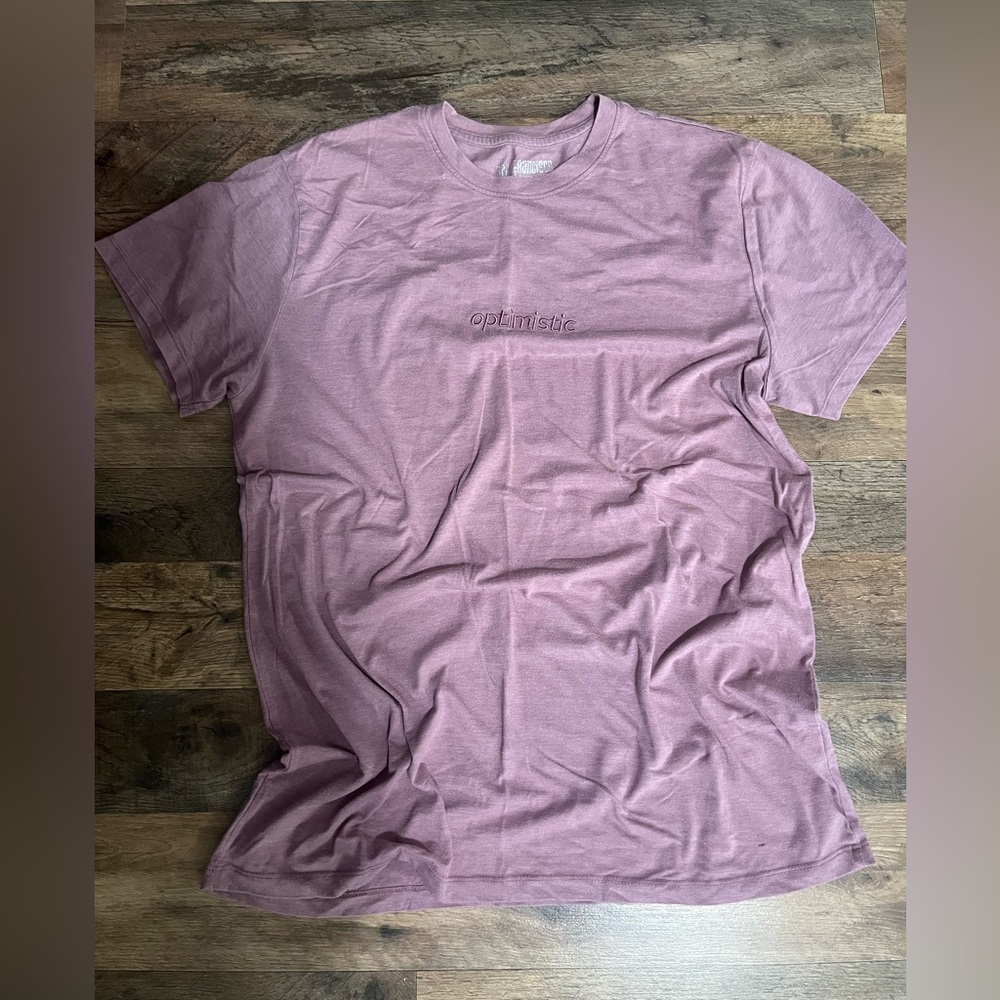 Mauve Short Sleeve Tee “optimistic”